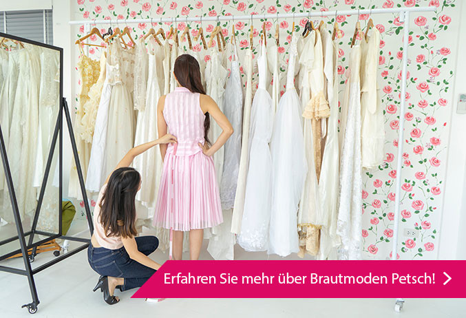 Preiswerte Brautkleider im Hochzeitskleider Outlet von Petsch