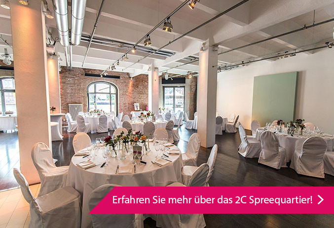 Hochzeitslocations in Berlin am Wasser: 2C Spreequartier