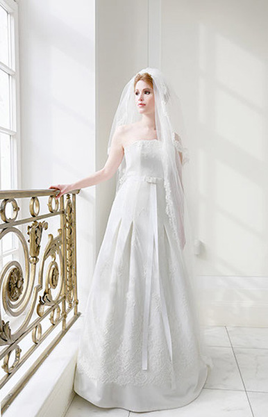 Vintage A-Linie Brautkleid mit Spitze