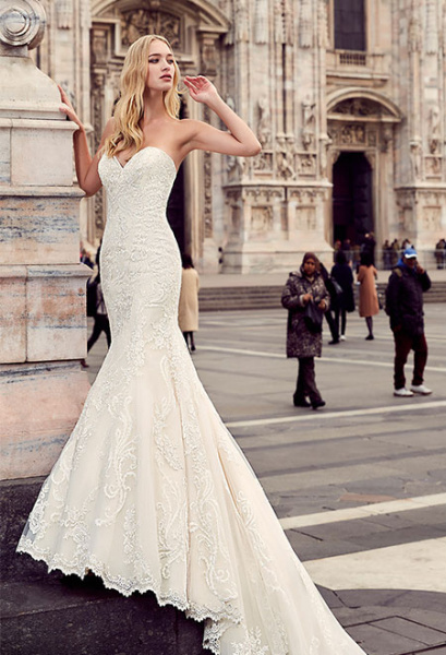 Meerjungfrau Brautkleid mit Herz-Ausschnitt