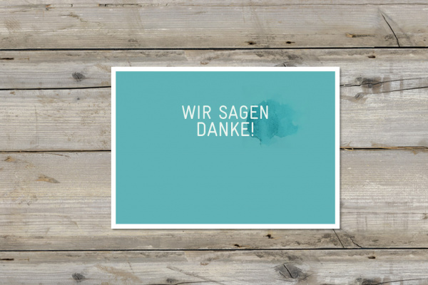 Minimalistische Dankeskarte