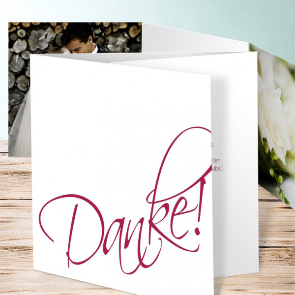 Stilvolle Klappkarte mit Foto