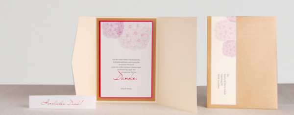 Dankeskarte im Umschlag