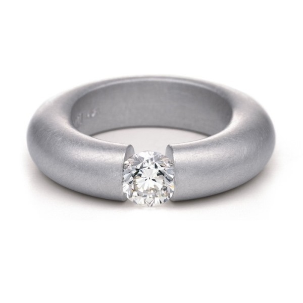 Breiter Verlobungsring in Silber