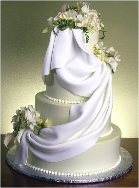Vintage Hochzeitstorte mit Fondant
