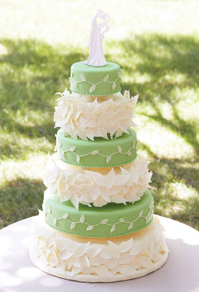 Hochzeitstorte in Mint Grün
