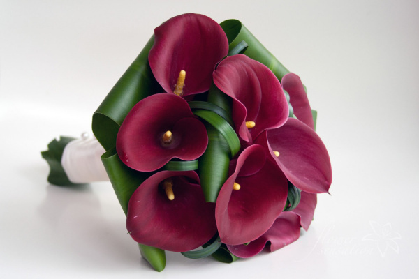 Roter Callas Brautstrauß