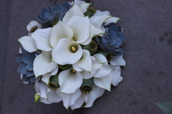 Vintage Hochzeitsstrauß mit Callas