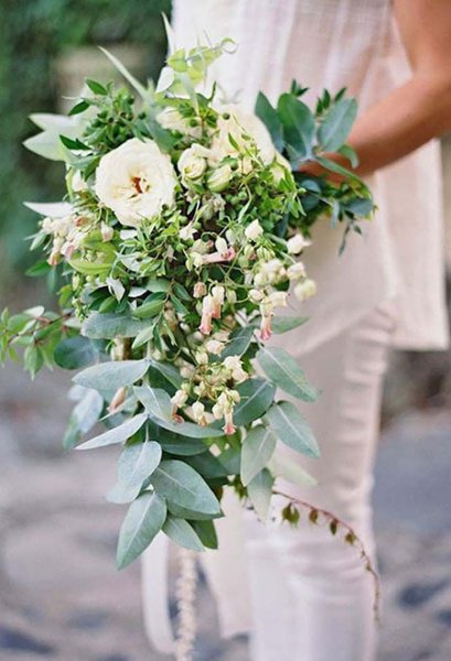 Grüner Wasserfall Brautstrauß