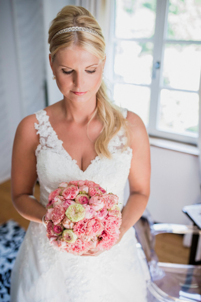 Romantischer Vintage Brautstrauß mit Pfingstrosen