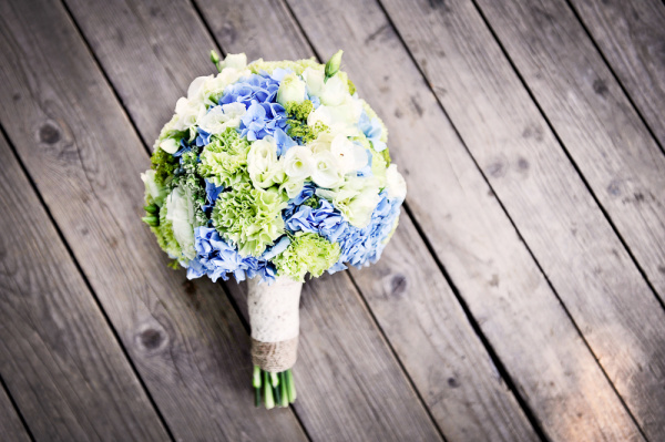 Hortensie-Brautstrauß in Pastell